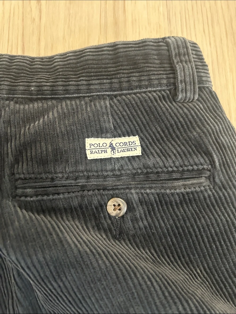Classic Men's Polo Ralph Lauren navy blue Corduroy Pants size 33 x 32